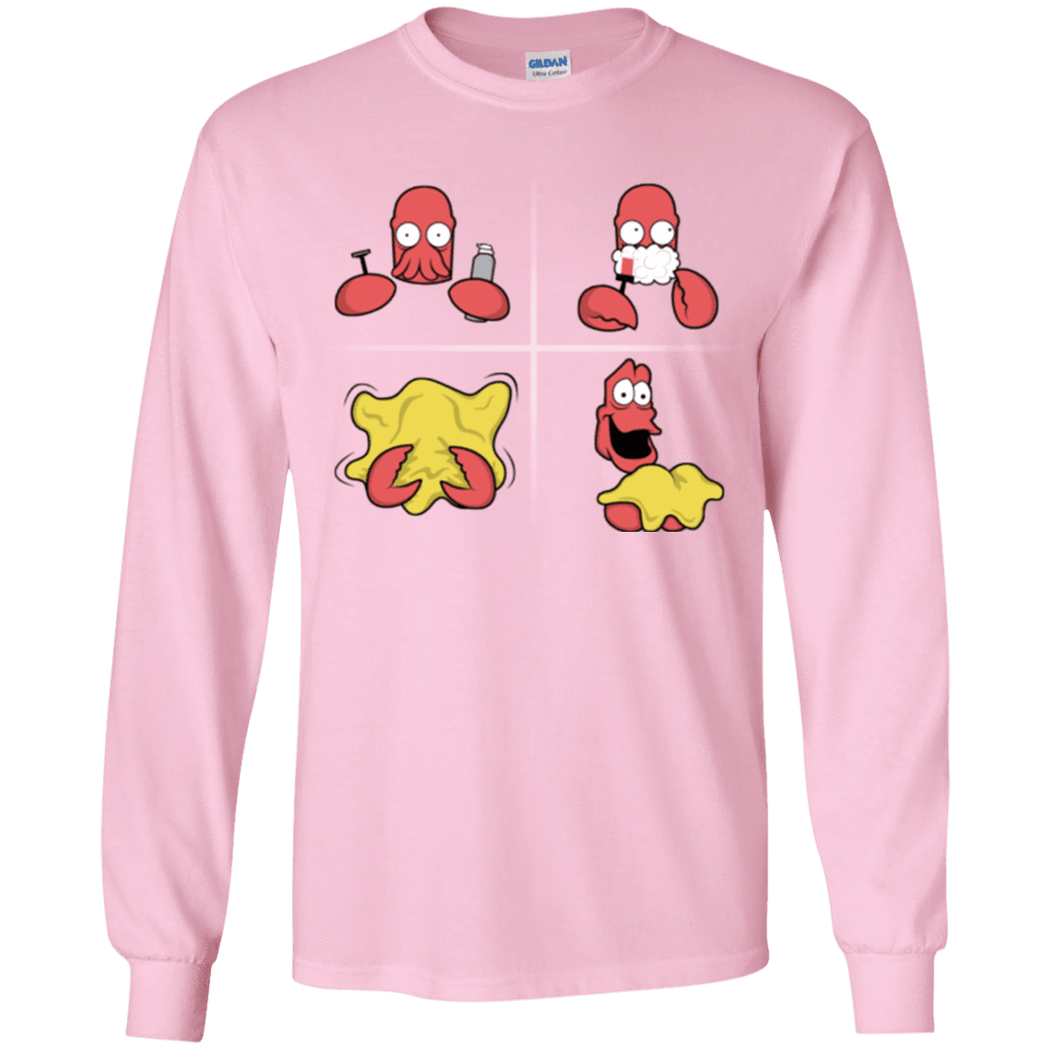 T-Shirts Light Pink / YS Shaving Process Youth Long Sleeve T-Shirt