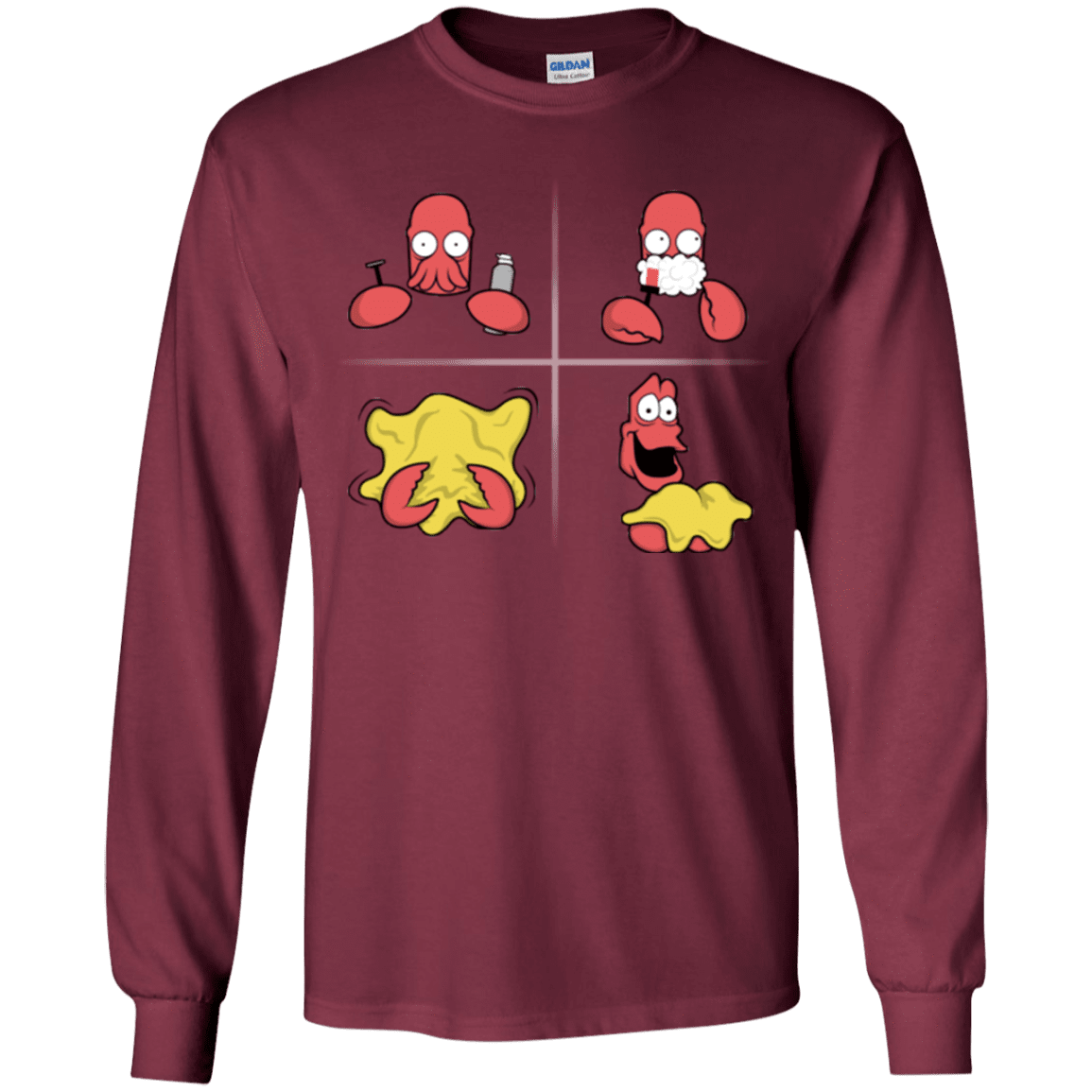 T-Shirts Maroon / YS Shaving Process Youth Long Sleeve T-Shirt