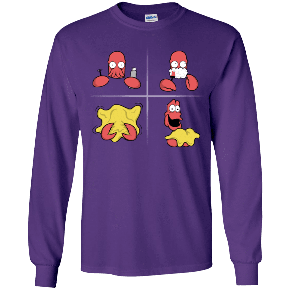 T-Shirts Purple / YS Shaving Process Youth Long Sleeve T-Shirt