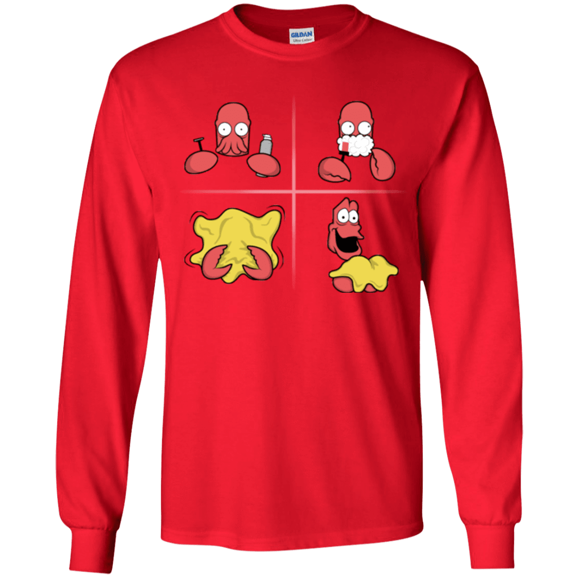 T-Shirts Red / YS Shaving Process Youth Long Sleeve T-Shirt