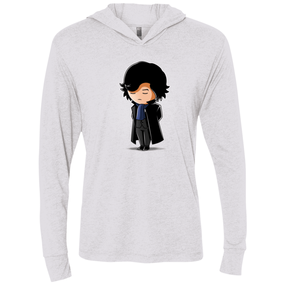 T-Shirts Heather White / X-Small Sherlock (2) Triblend Long Sleeve Hoodie Tee