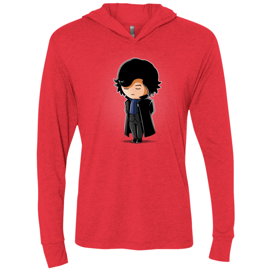 T-Shirts Vintage Red / X-Small Sherlock (2) Triblend Long Sleeve Hoodie Tee