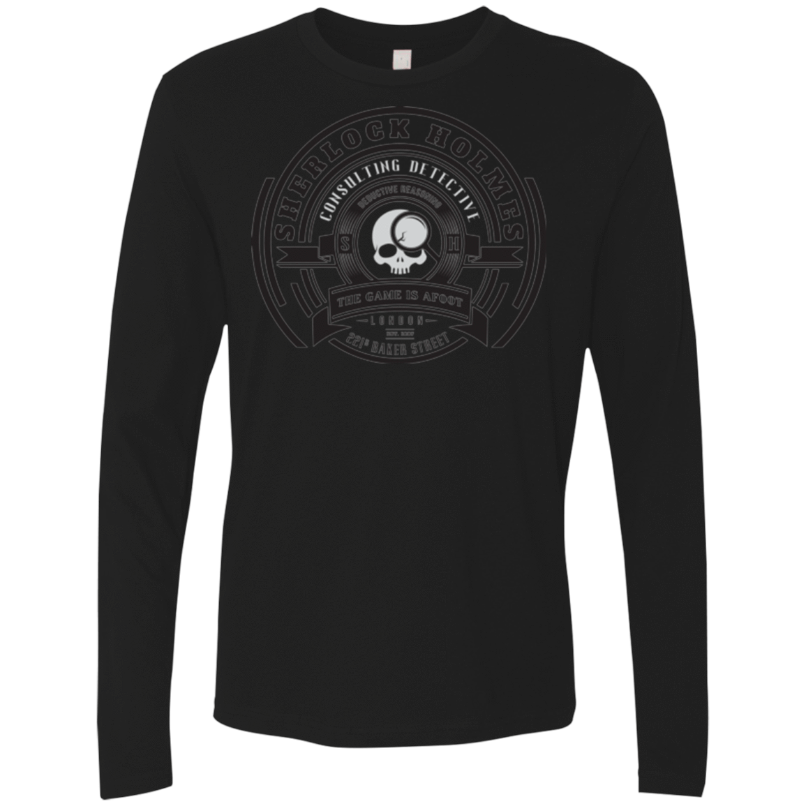 T-Shirts Black / Small Sherlock Holmes Men's Premium Long Sleeve