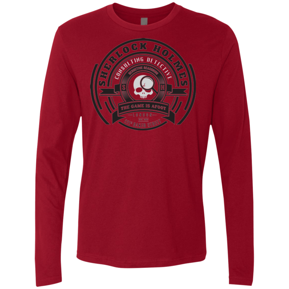 T-Shirts Cardinal / Small Sherlock Holmes Men's Premium Long Sleeve