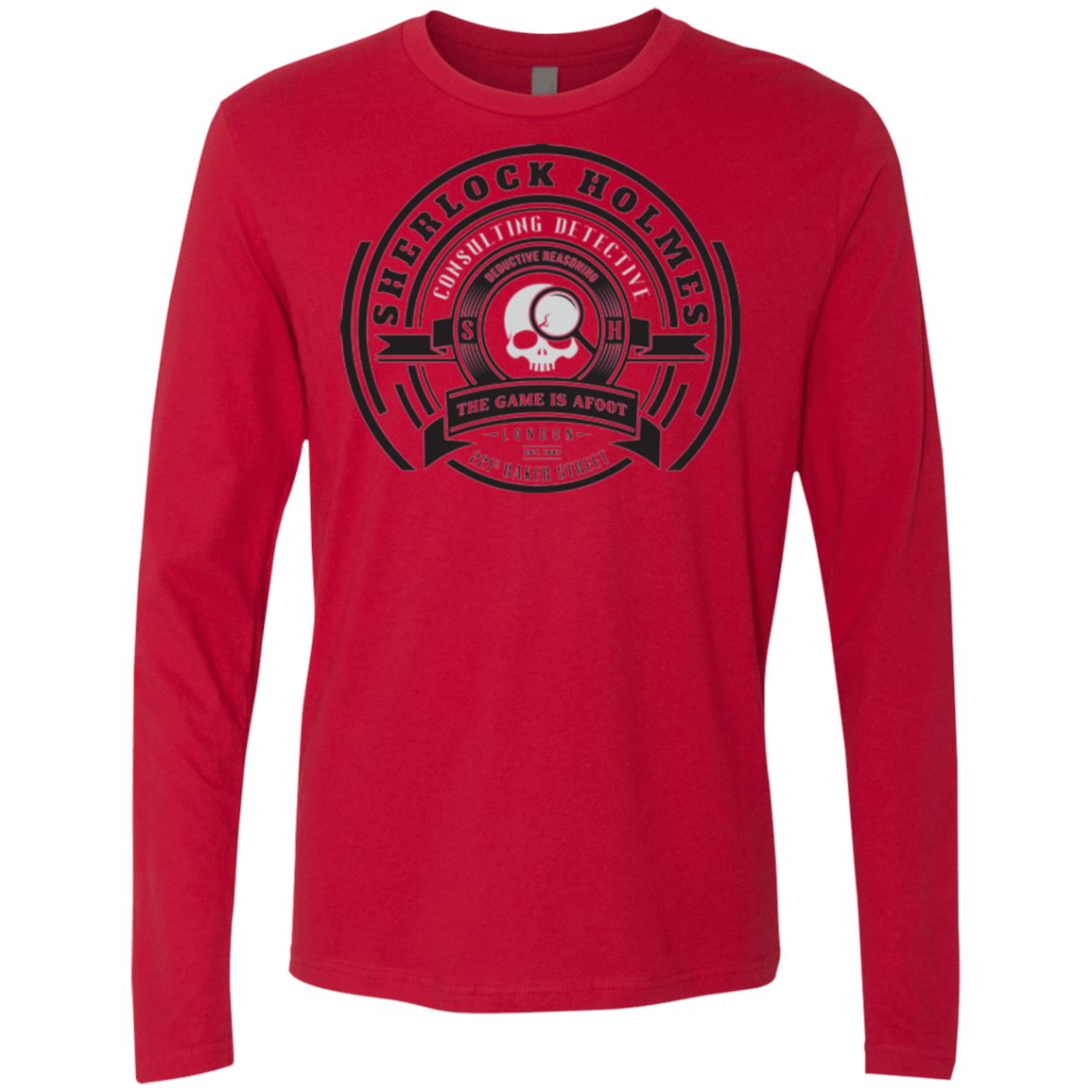 T-Shirts Red / Small Sherlock Holmes Men's Premium Long Sleeve