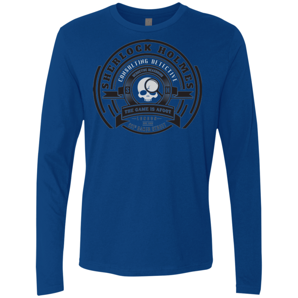 T-Shirts Royal / Small Sherlock Holmes Men's Premium Long Sleeve