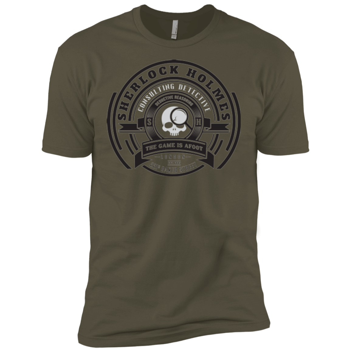 T-Shirts Military Green / X-Small Sherlock Holmes Men's Premium T-Shirt