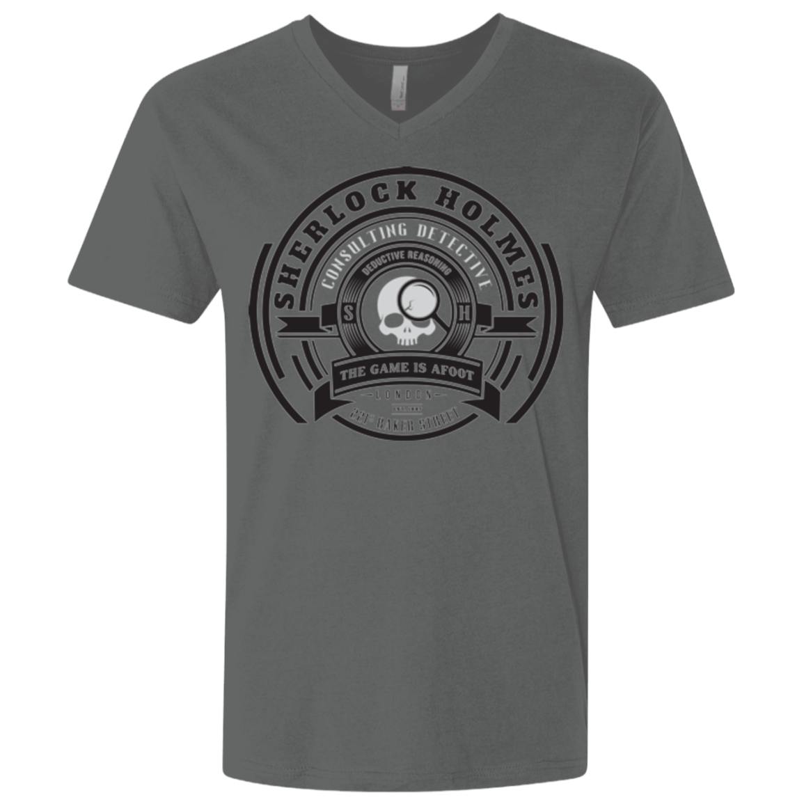 T-Shirts Heavy Metal / X-Small Sherlock Holmes Men's Premium V-Neck