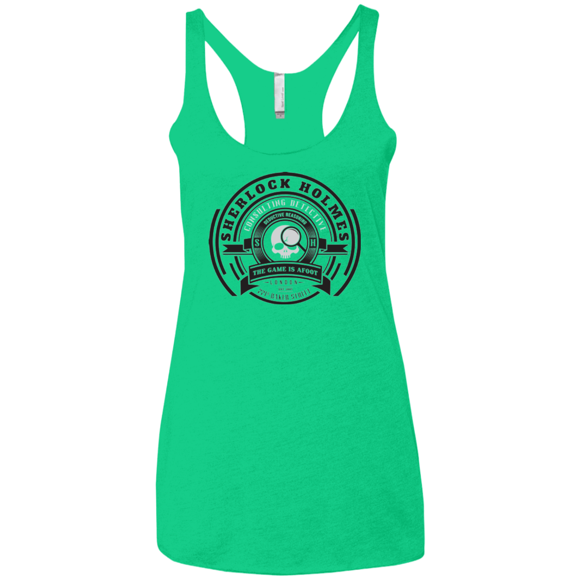 T-Shirts Envy / X-Small Sherlock Holmes Women's Triblend Racerback Tank