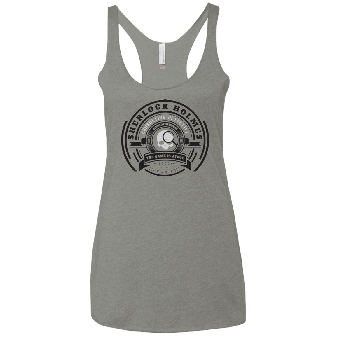 T-Shirts Venetian Grey / X-Small Sherlock Holmes Women's Triblend Racerback Tank