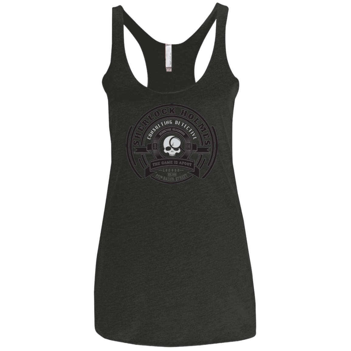 T-Shirts Vintage Black / X-Small Sherlock Holmes Women's Triblend Racerback Tank