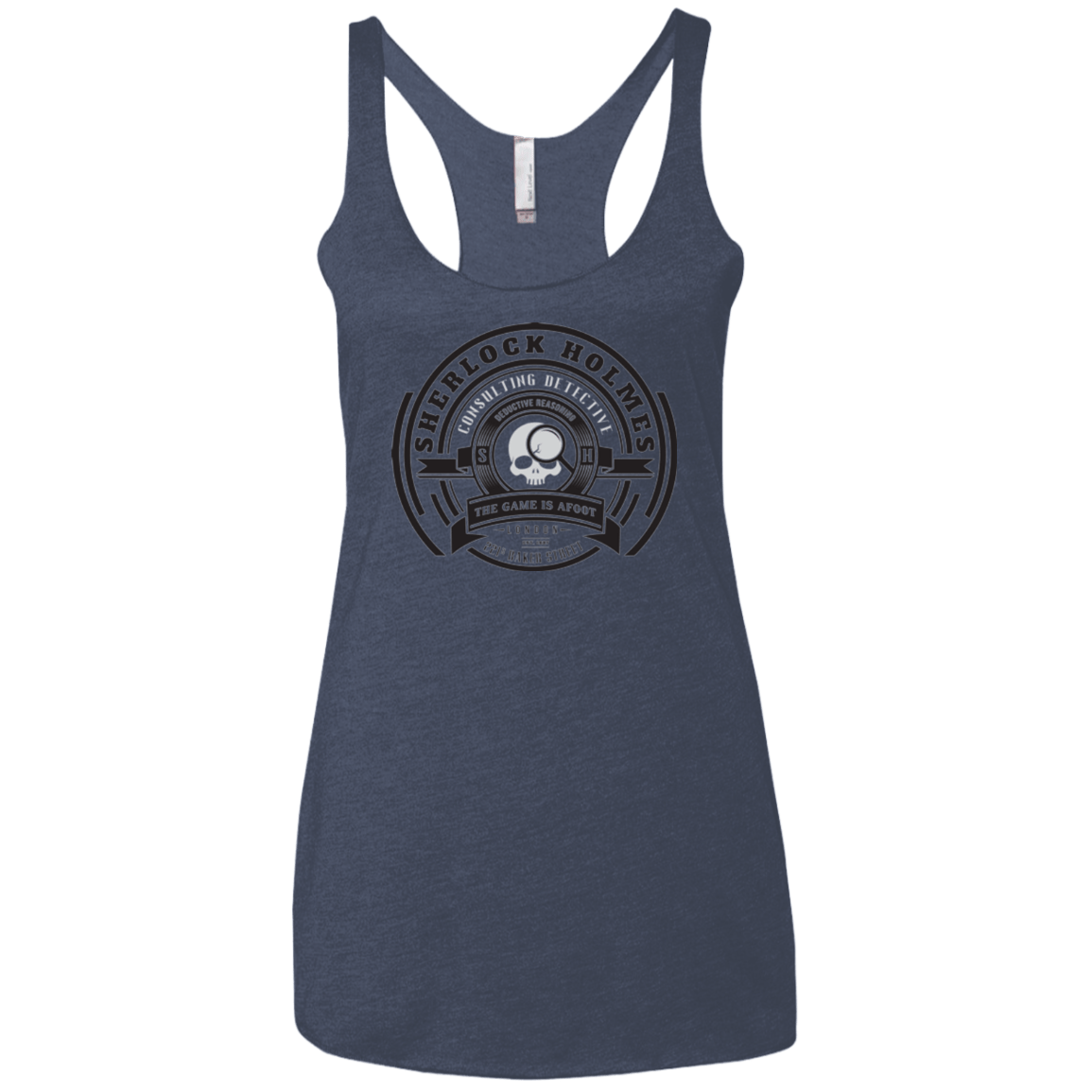 T-Shirts Vintage Navy / X-Small Sherlock Holmes Women's Triblend Racerback Tank