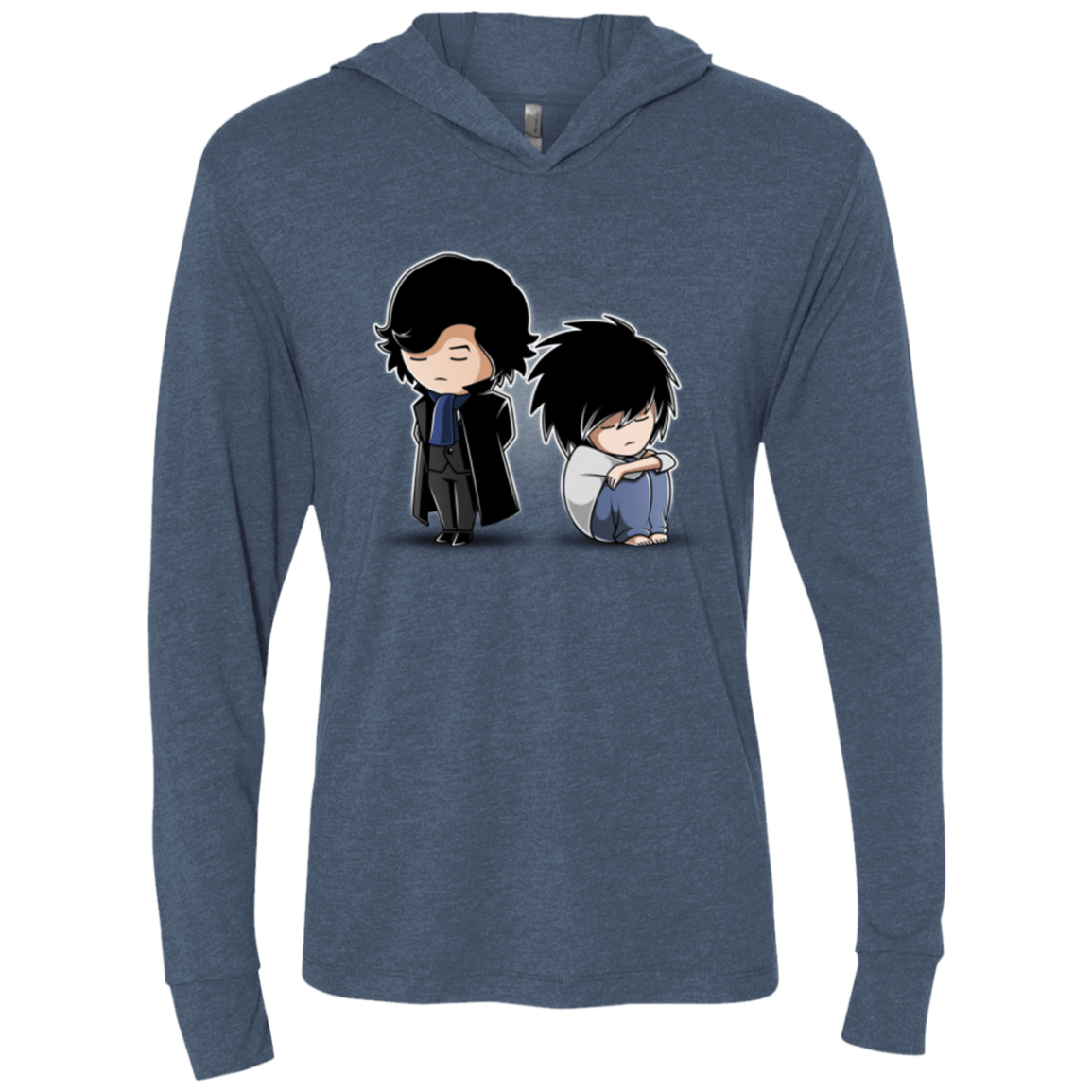 T-Shirts Indigo / X-Small SherLock2 Triblend Long Sleeve Hoodie Tee