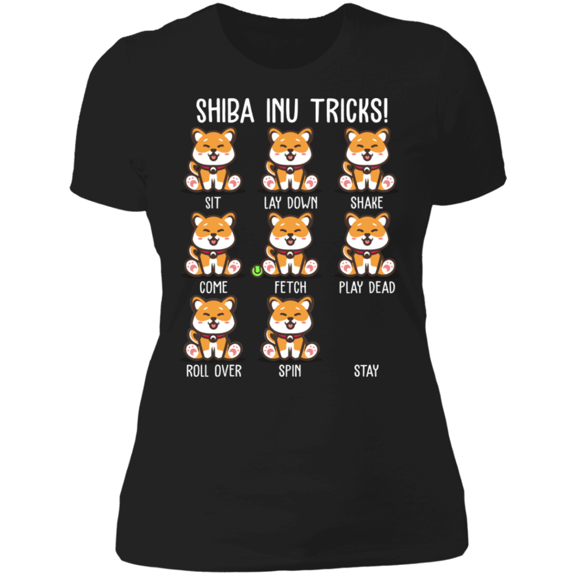 T-Shirts Black / X-Small Shiba Inu Tricks Women's Premium T-Shirt