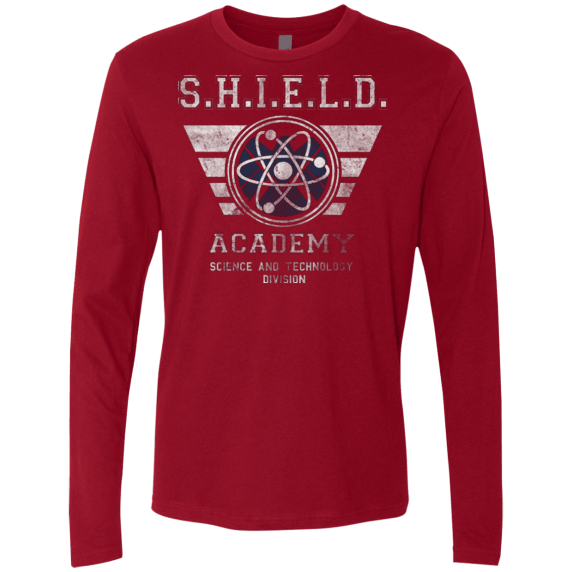 T-Shirts Cardinal / Small Shield Academy Men's Premium Long Sleeve