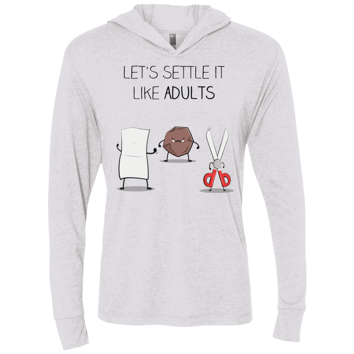 T-Shirts Heather White / X-Small Shifumi Triblend Long Sleeve Hoodie Tee