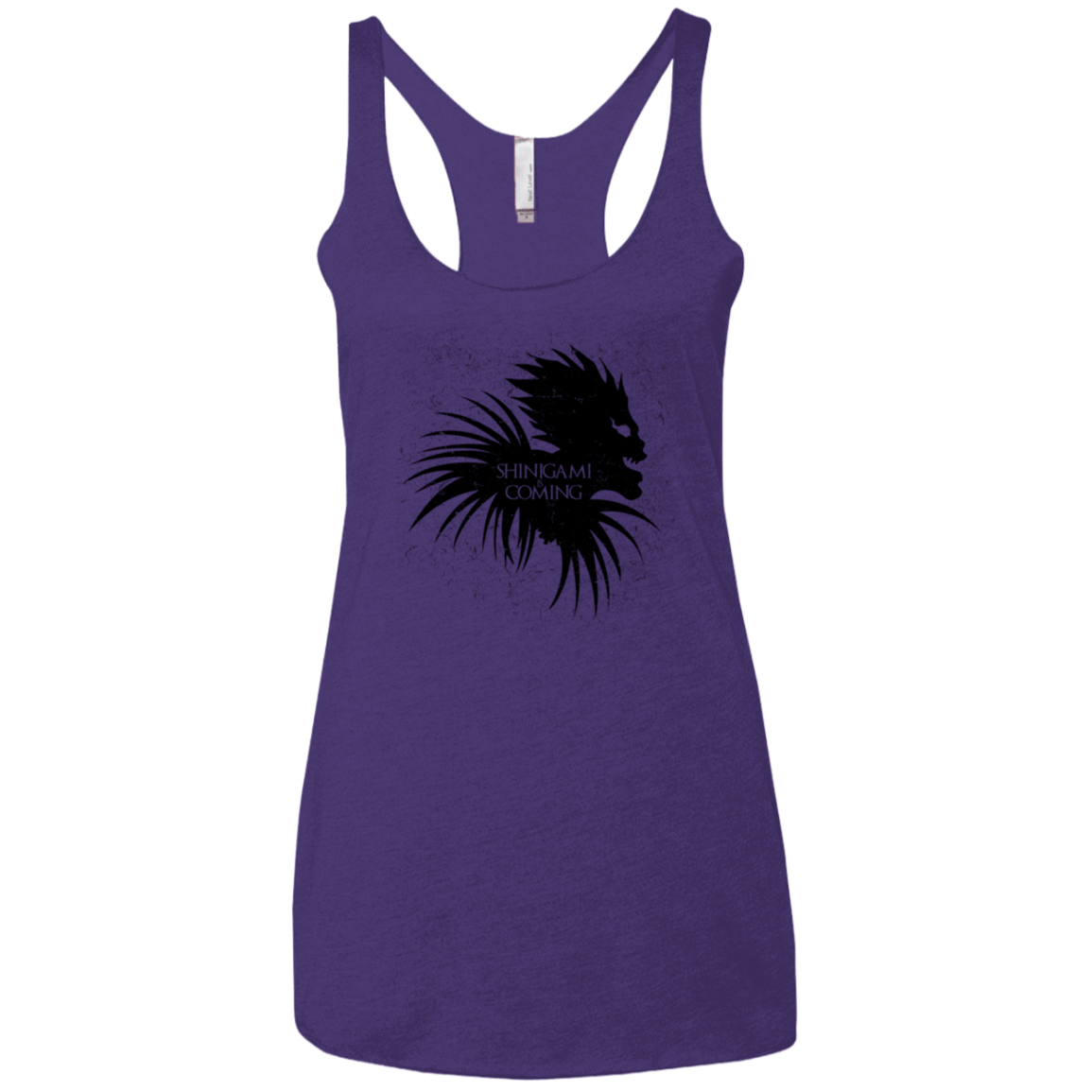 T-Shirts Purple / X-Small Shinigami Is Coming Women's Triblend Racerback Tank