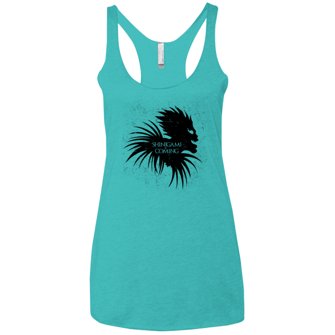 T-Shirts Tahiti Blue / X-Small Shinigami Is Coming Women's Triblend Racerback Tank