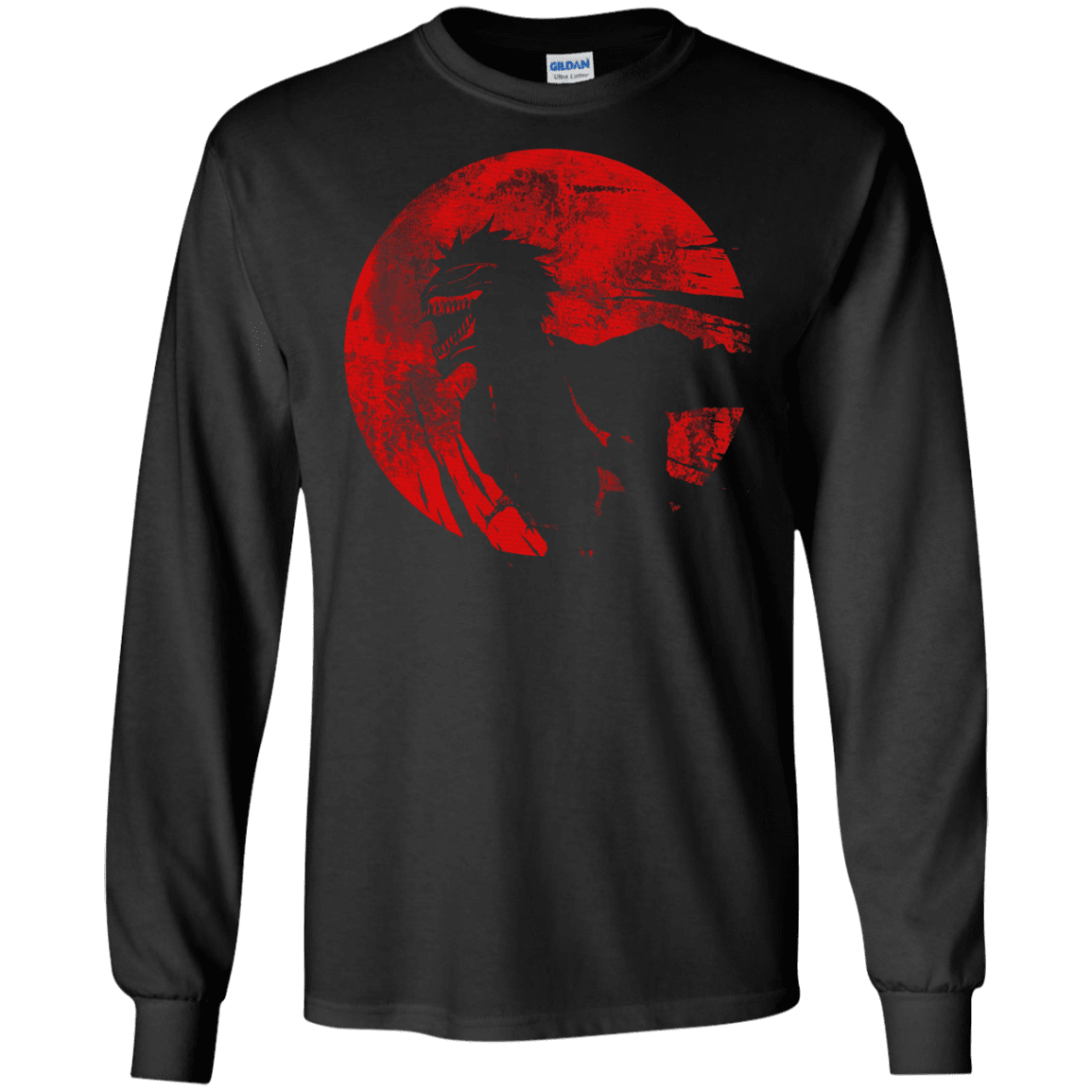 T-Shirts Black / S Shinigami Mask Men's Long Sleeve T-Shirt