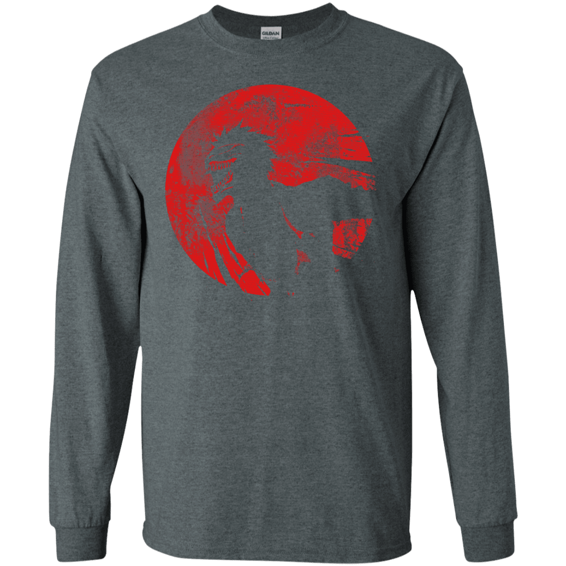 T-Shirts Dark Heather / S Shinigami Mask Men's Long Sleeve T-Shirt