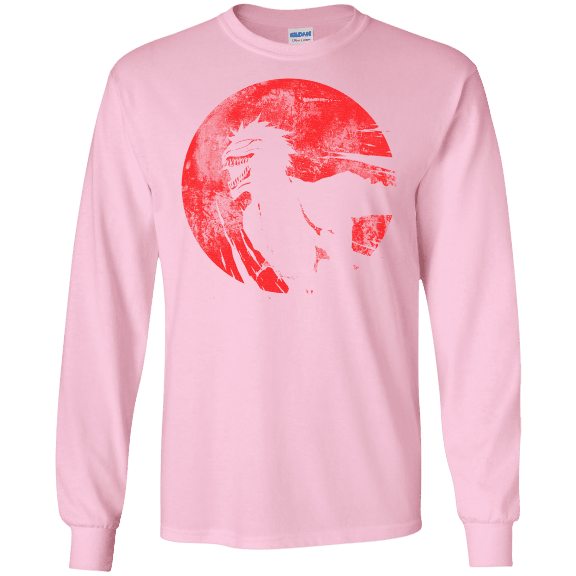 T-Shirts Light Pink / S Shinigami Mask Men's Long Sleeve T-Shirt