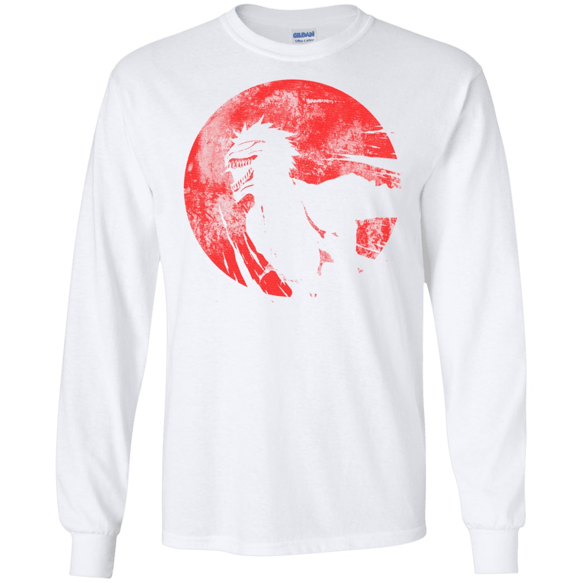 T-Shirts White / S Shinigami Mask Men's Long Sleeve T-Shirt