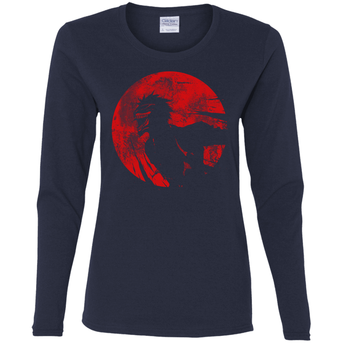 T-Shirts Navy / S Shinigami Mask Women's Long Sleeve T-Shirt