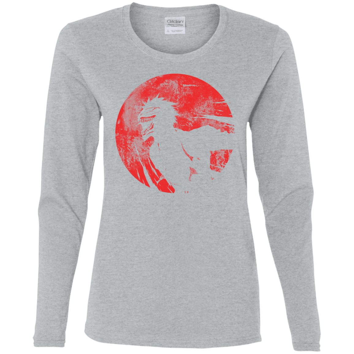 T-Shirts Sport Grey / S Shinigami Mask Women's Long Sleeve T-Shirt