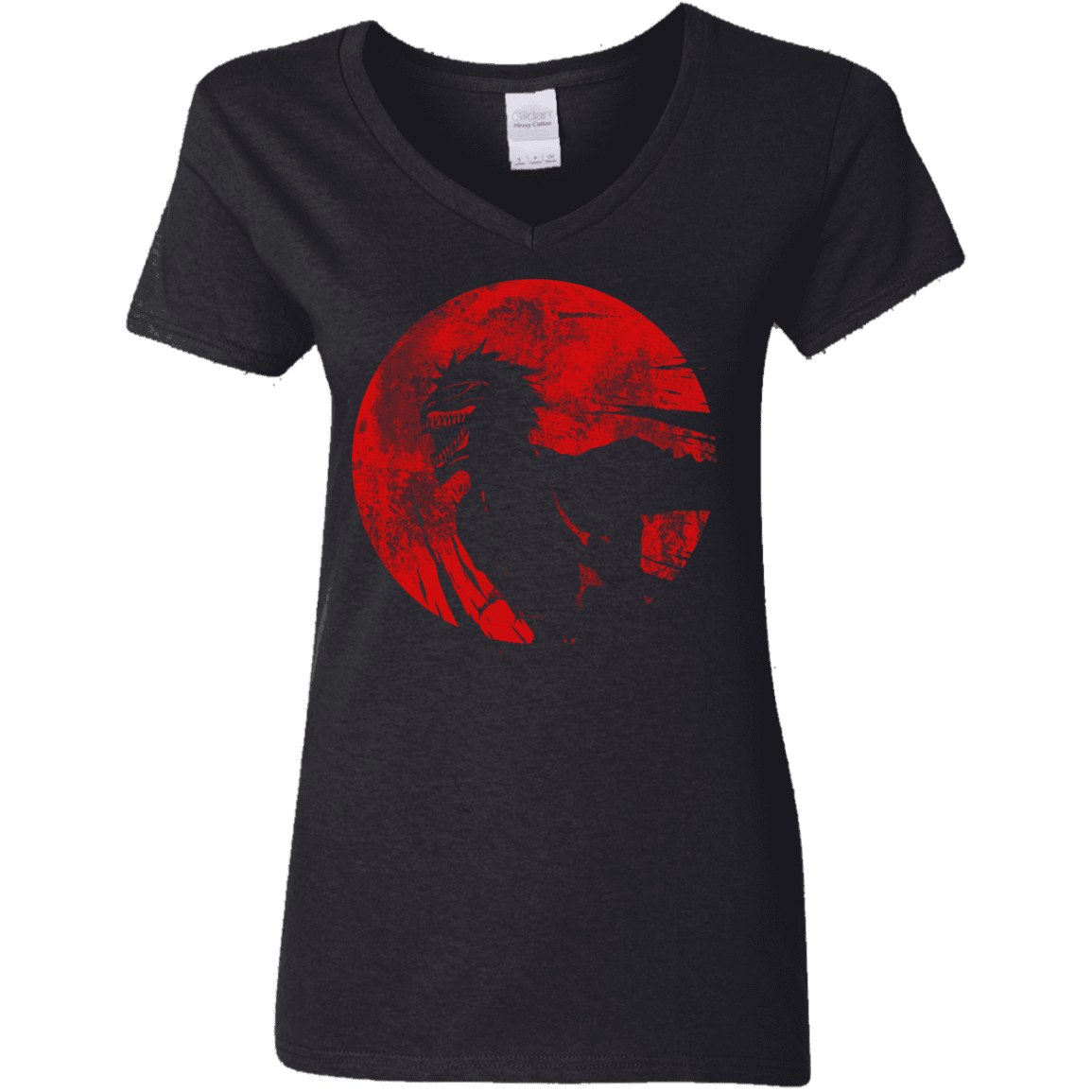 T-Shirts Black / S Shinigami Mask Women's V-Neck T-Shirt