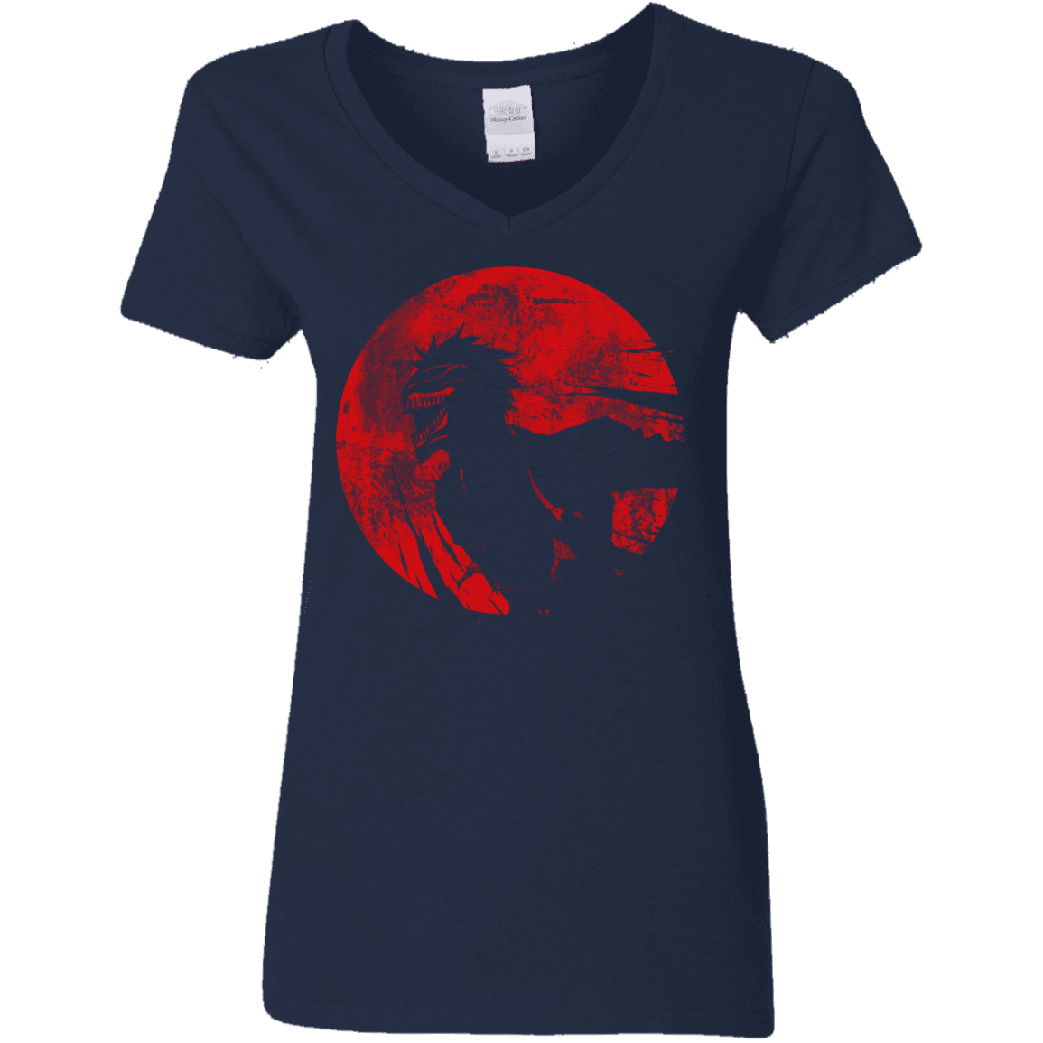 T-Shirts Navy / S Shinigami Mask Women's V-Neck T-Shirt