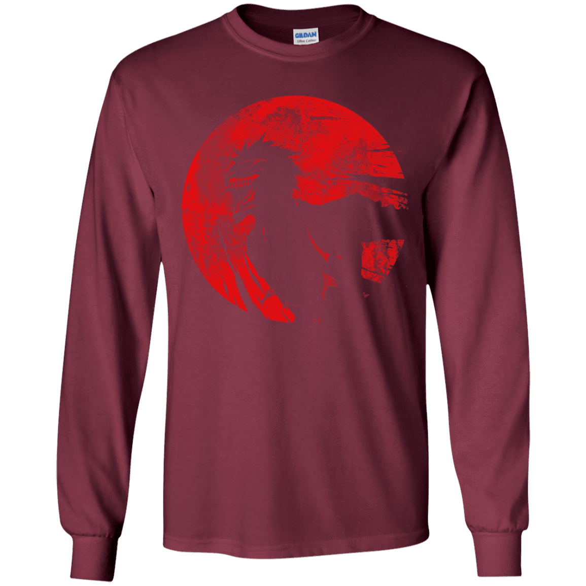 T-Shirts Maroon / YS Shinigami Mask Youth Long Sleeve T-Shirt