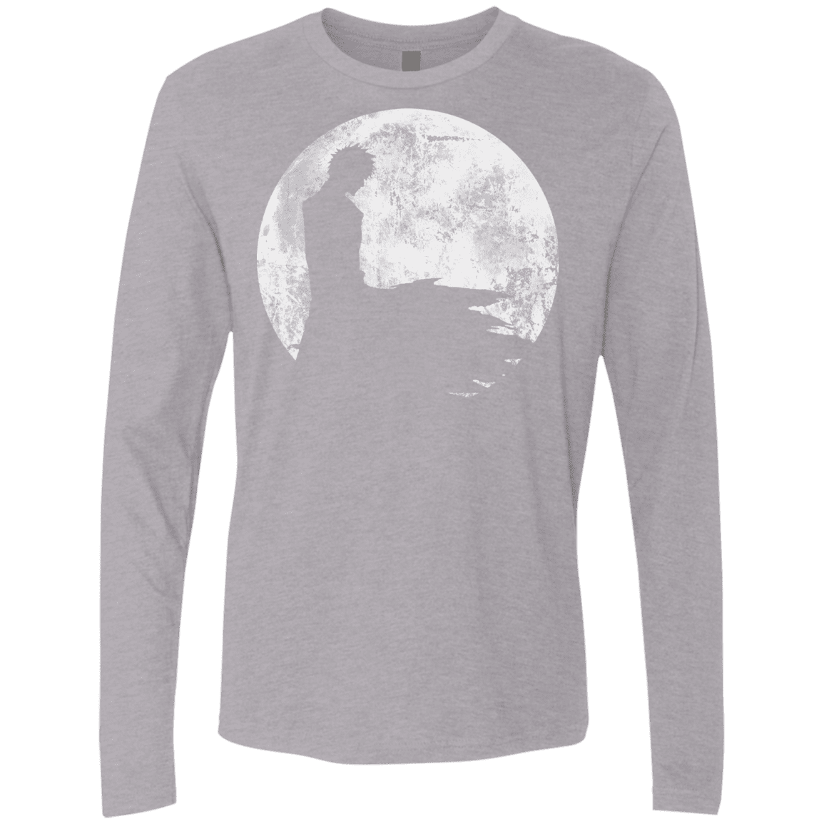T-Shirts Heather Grey / S Shinigami Moon Men's Premium Long Sleeve