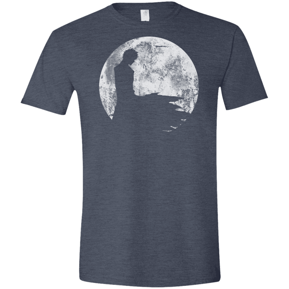 T-Shirts Heather Navy / S Shinigami Moon Men's Semi-Fitted Softstyle
