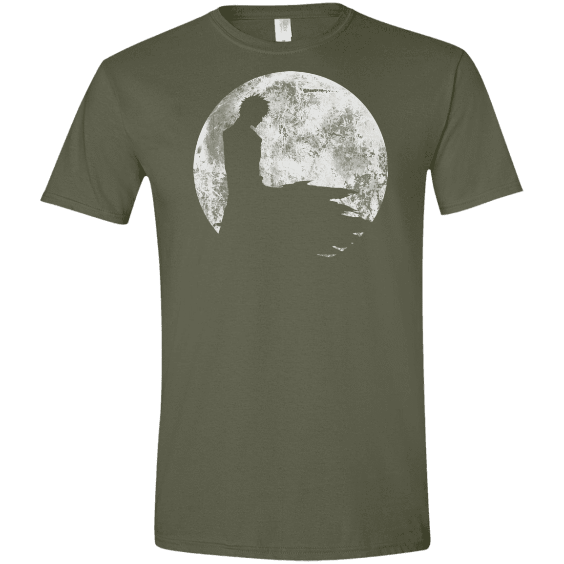 T-Shirts Military Green / S Shinigami Moon Men's Semi-Fitted Softstyle