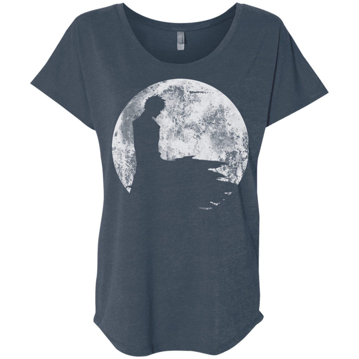 T-Shirts Indigo / X-Small Shinigami Moon Triblend Dolman Sleeve