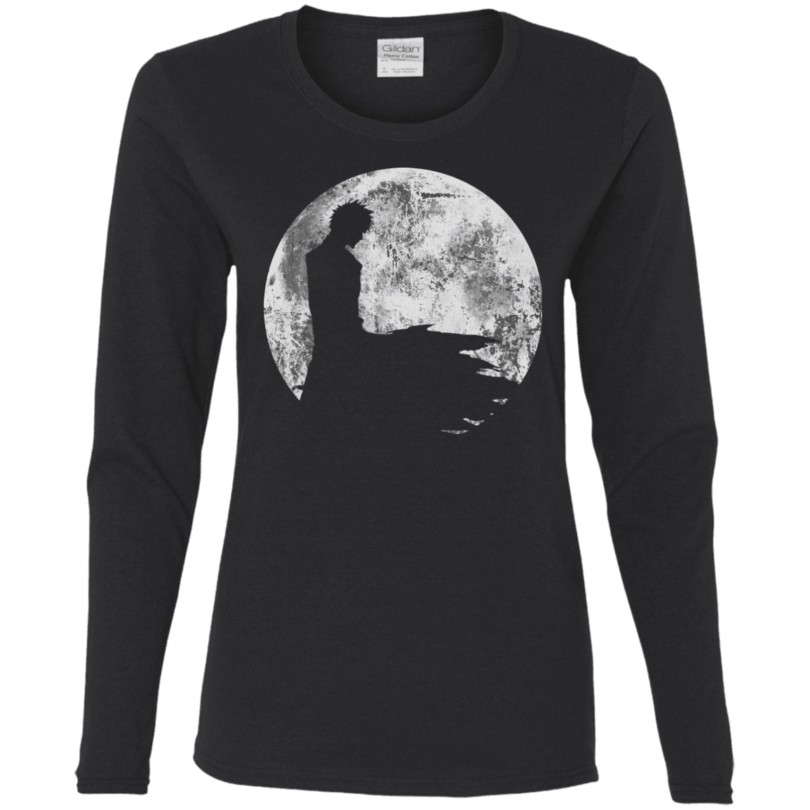 T-Shirts Black / S Shinigami Moon Women's Long Sleeve T-Shirt