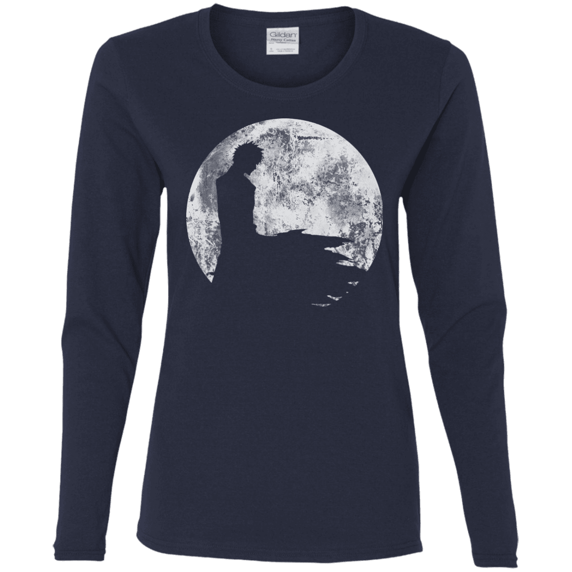 T-Shirts Navy / S Shinigami Moon Women's Long Sleeve T-Shirt