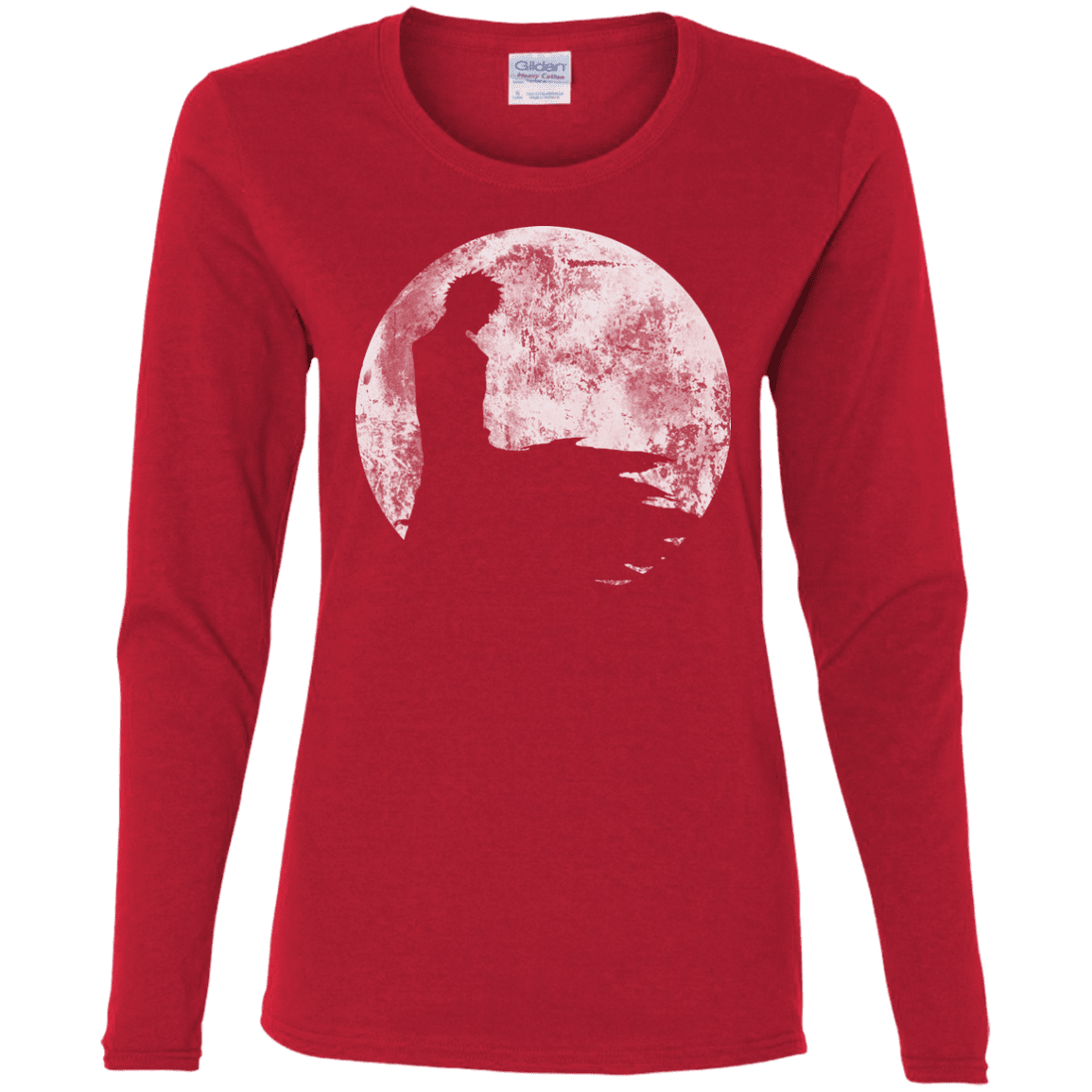 T-Shirts Red / S Shinigami Moon Women's Long Sleeve T-Shirt