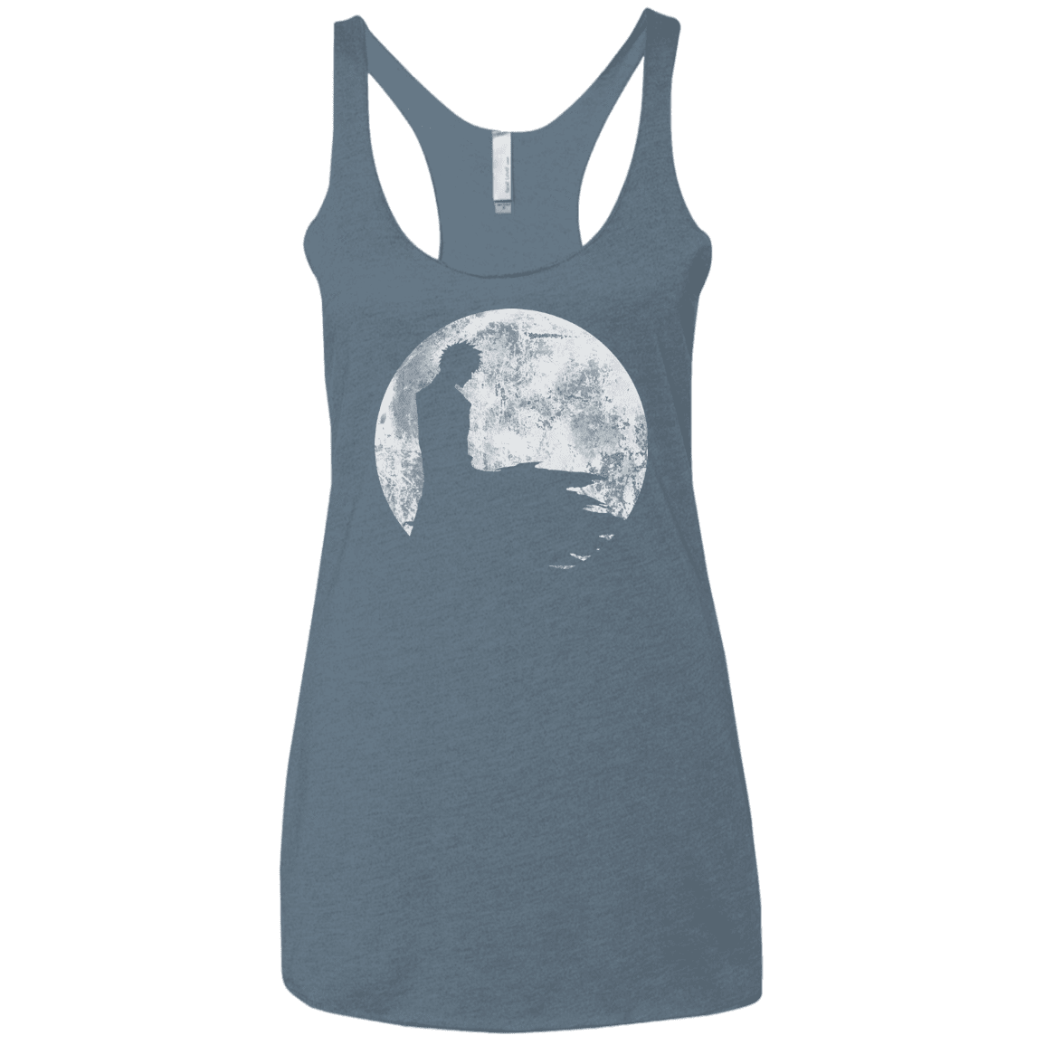 T-Shirts Indigo / X-Small Shinigami Moon Women's Triblend Racerback Tank