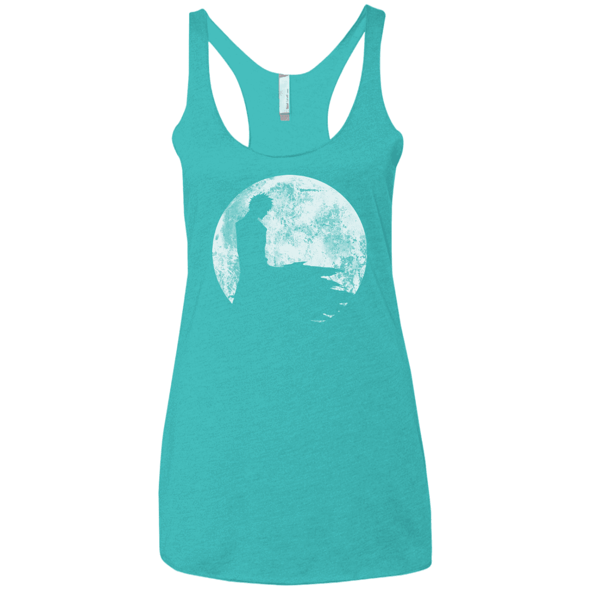 T-Shirts Tahiti Blue / X-Small Shinigami Moon Women's Triblend Racerback Tank