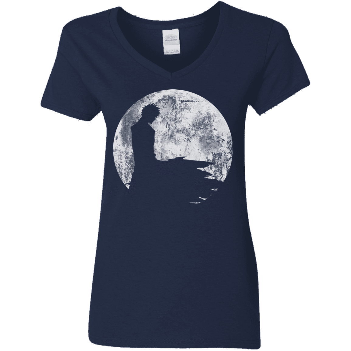 T-Shirts Navy / S Shinigami Moon Women's V-Neck T-Shirt