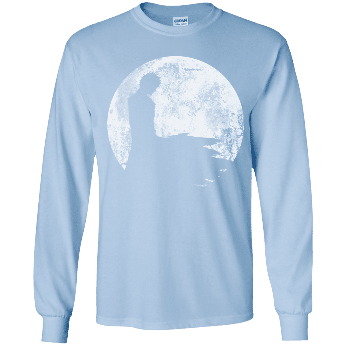 T-Shirts Light Blue / YS Shinigami Moon Youth Long Sleeve T-Shirt