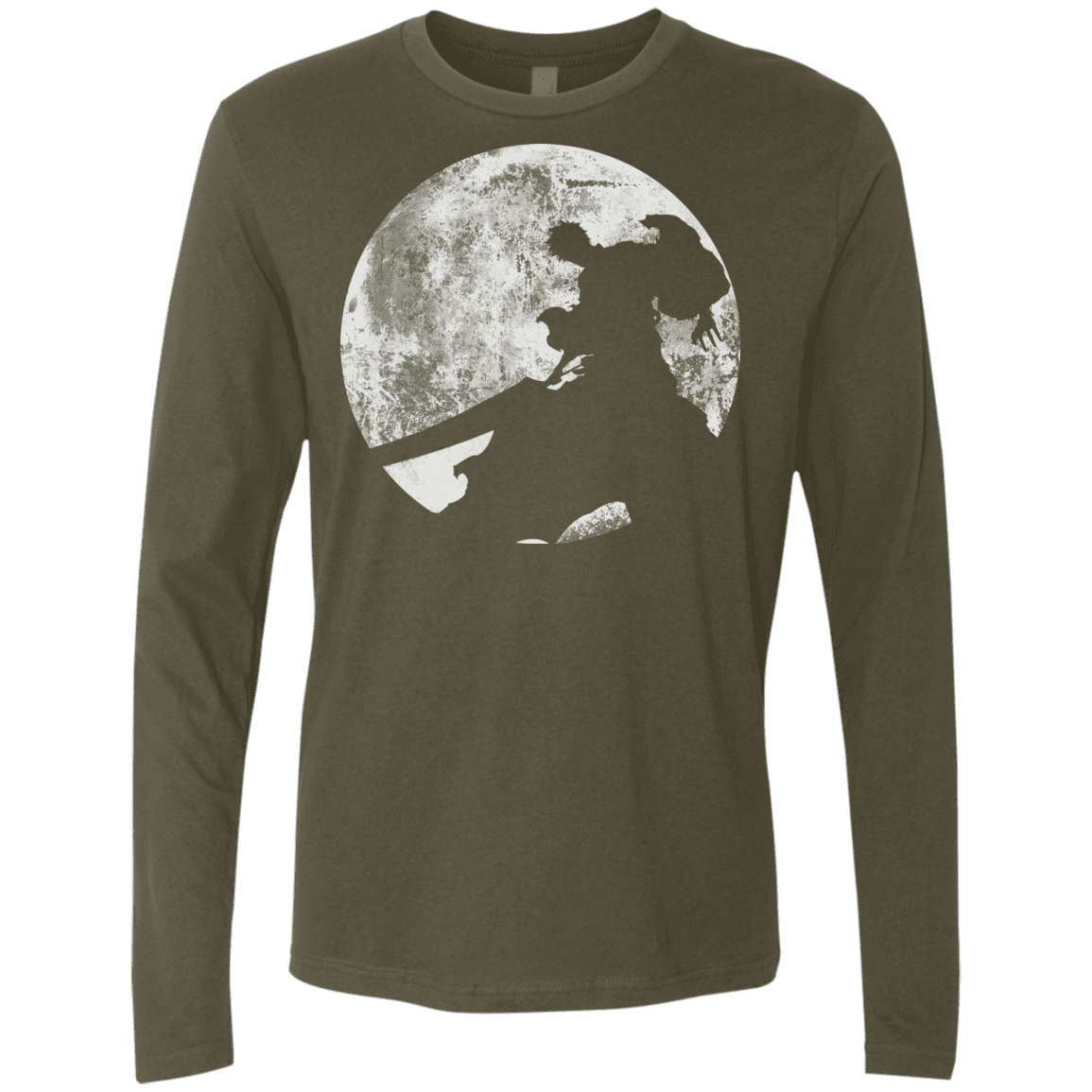 T-Shirts Military Green / S Shinigami Sword Men's Premium Long Sleeve