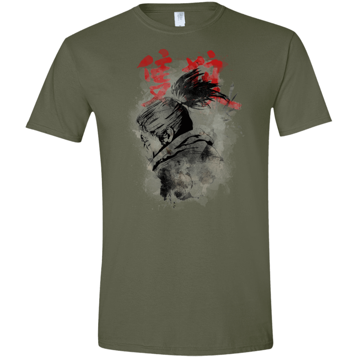 T-Shirts Military Green / S Shinobi Spirit Men's Semi-Fitted Softstyle