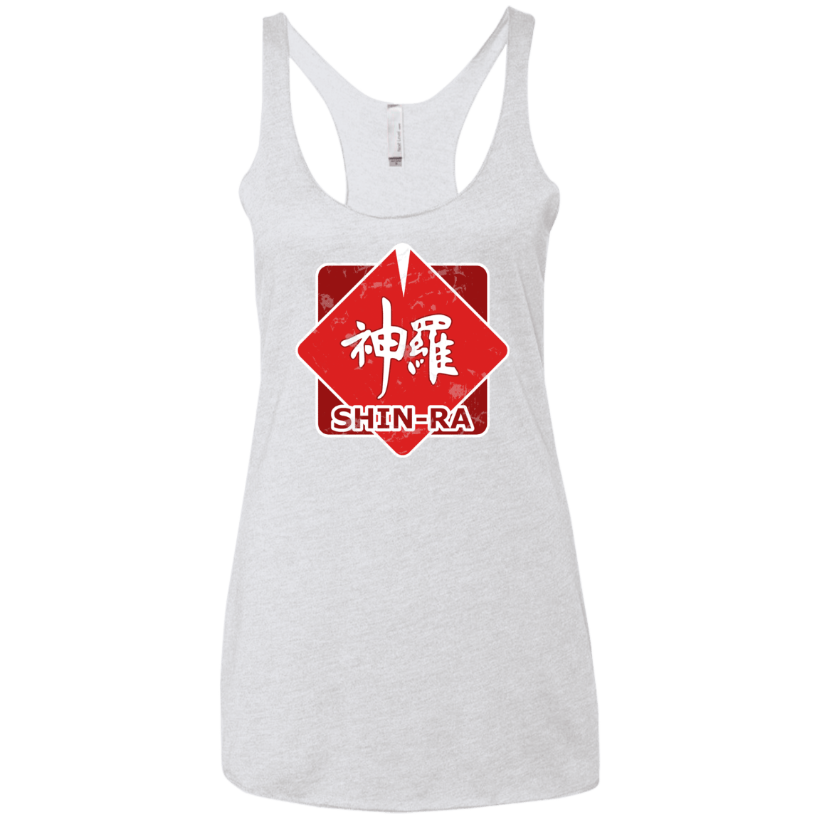 T-Shirts Heather White / X-Small Shinra Logo Women's Triblend Racerback Tank