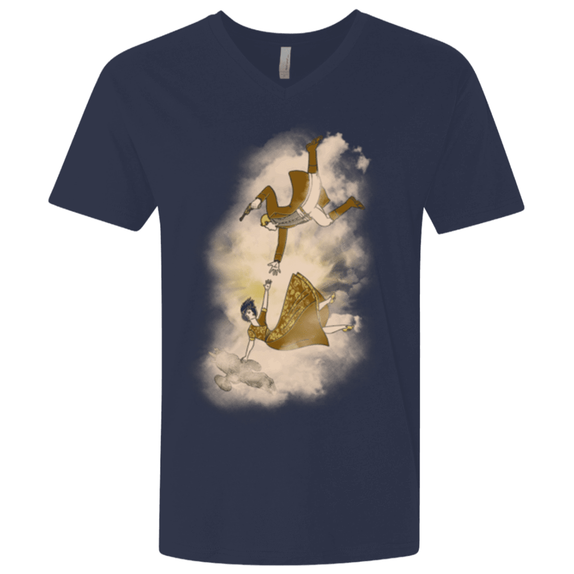 T-Shirts Midnight Navy / X-Small Shiny Infinite Men's Premium V-Neck