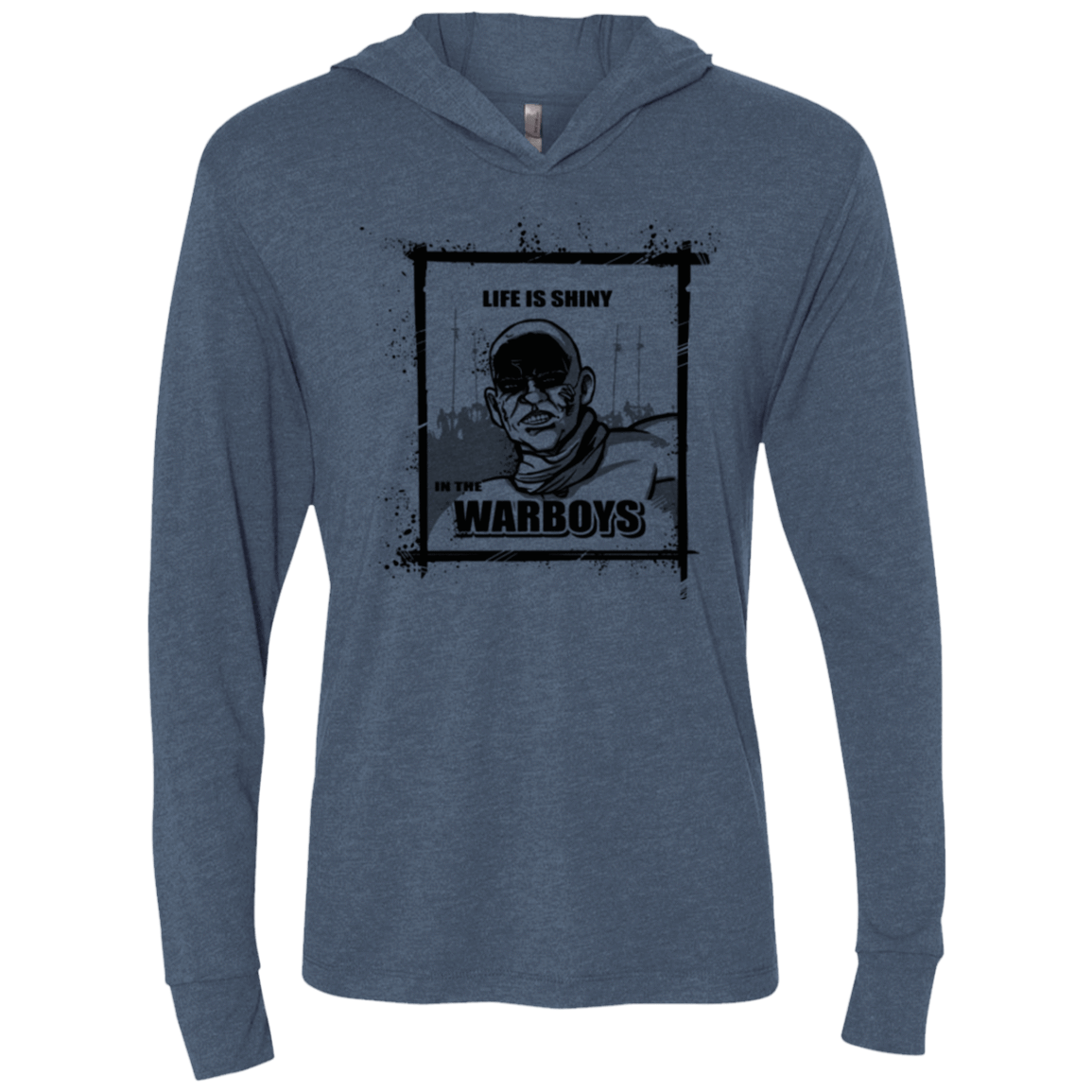 T-Shirts Indigo / X-Small Shiny Life Triblend Long Sleeve Hoodie Tee