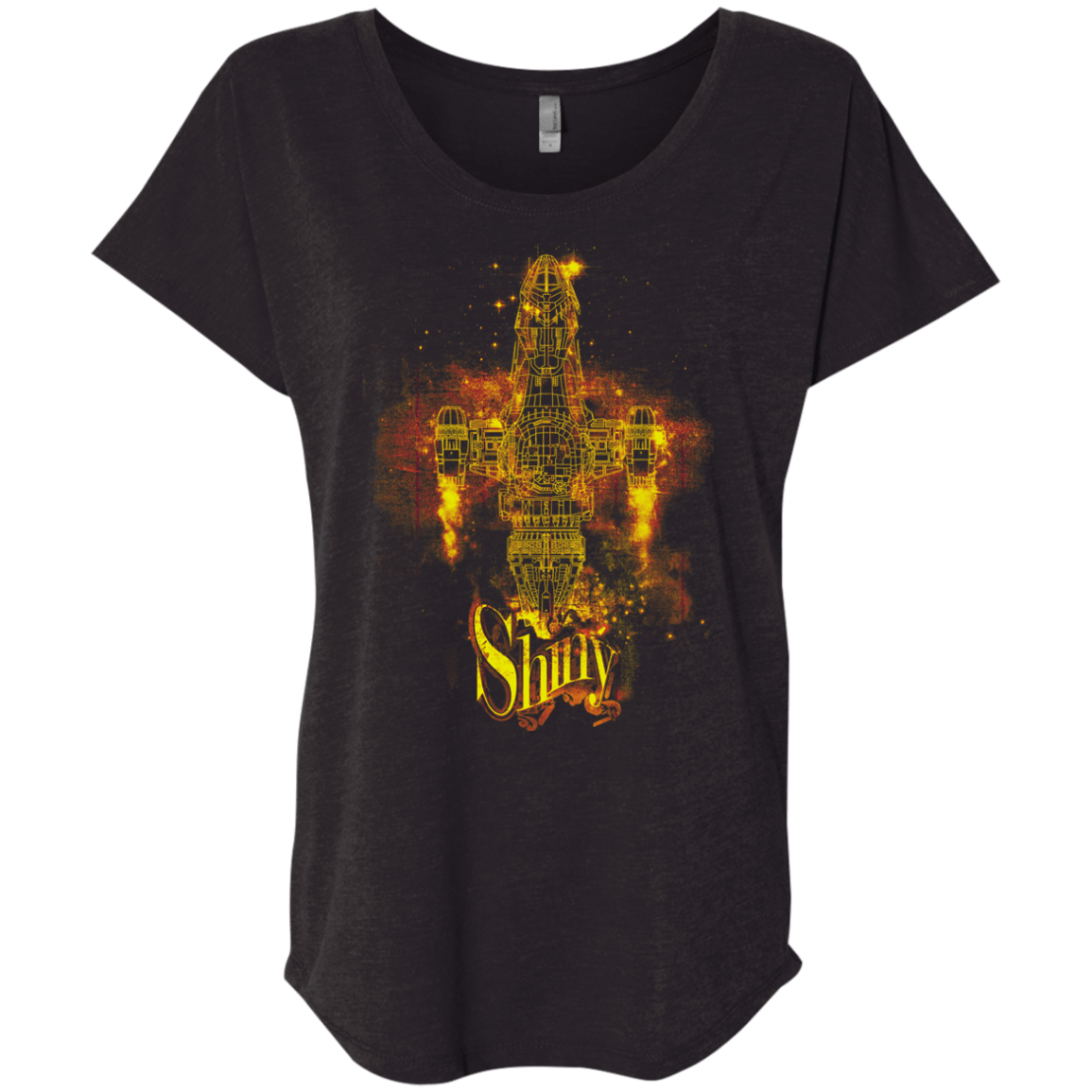 Shiny Triblend Dolman Sleeve