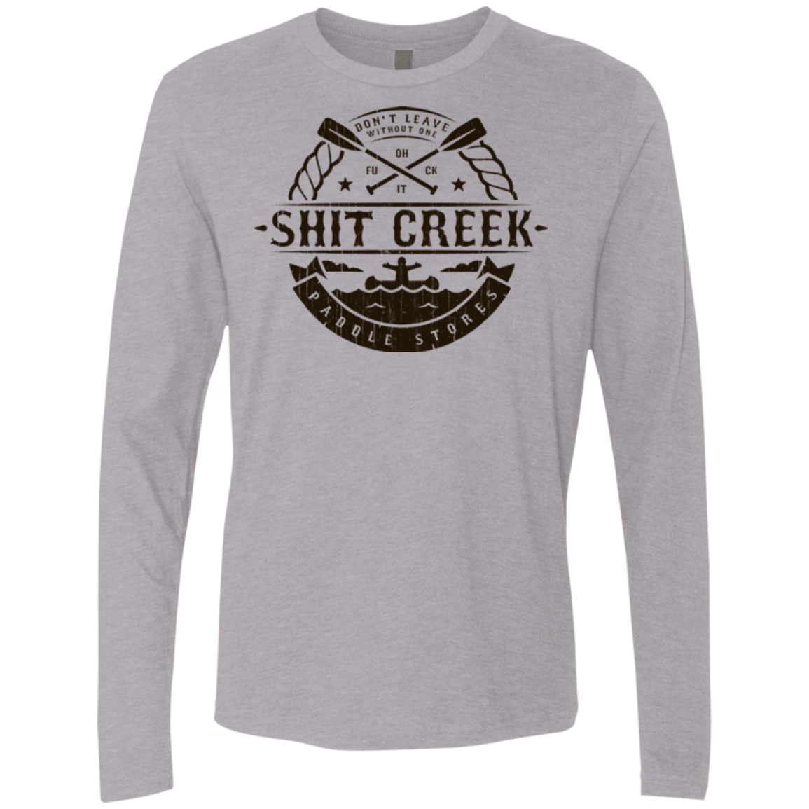 T-Shirts Heather Grey / Small Shit Creek Men's Premium Long Sleeve