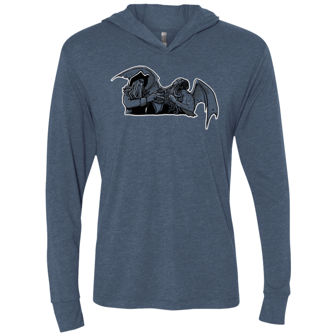 T-Shirts Indigo / X-Small Shiver Me Tentacles Triblend Long Sleeve Hoodie Tee